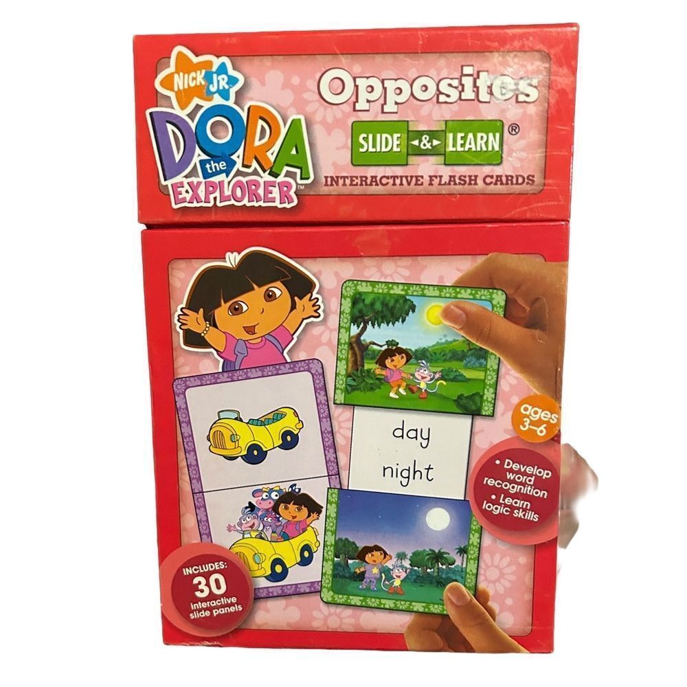 Y2K Dora the Explorer Opposites Flash Cards
